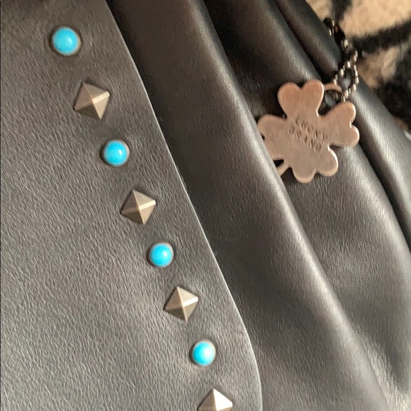 Lucky 🍀Brand black leather saddle bag purse - Picture 7 of 7